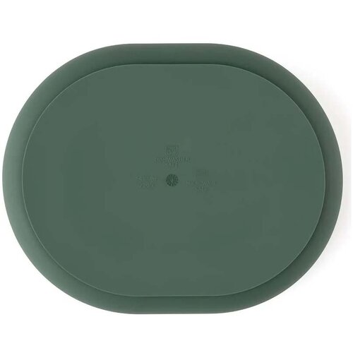 Petite&amp;amp;Mars silikonski ovalni tanjur s odjeljcima i vakuumom 6 m+ Take&amp;amp;Match, Misty Green Slike