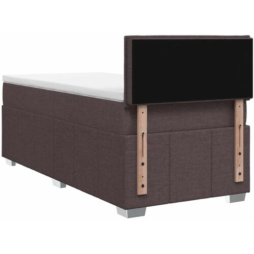  Boxspring krevet s madracem Tamno smeđa 90 x 200 cm Tkanina - Tamno smeđa 90 x 200 cm Dizajn linija Slike