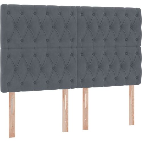  Krevet s prostorom za pohranu s LED-om Tamno siva 140 x 200 cm Slike