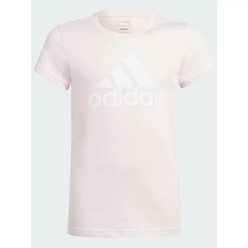 Adidas Majica Essentials Big Logo Cotton T-Shirt IC6123 Roza Slim Fit