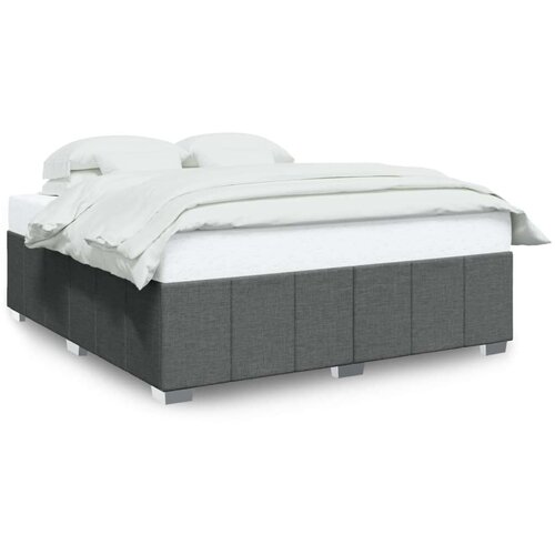 VidaXL okvir za krevet bez madraca tamnosivi 200x200 cm od tkanine Slike