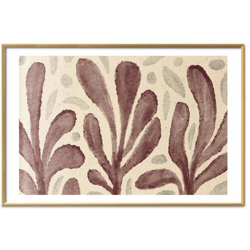  Plakat Leaves and Spots - large trembling shapes inspired by Matisse 60x40 Zlatni okvir s margom Cijene