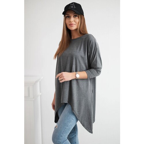 Kesi Oversize blouse in graphite melange Cene