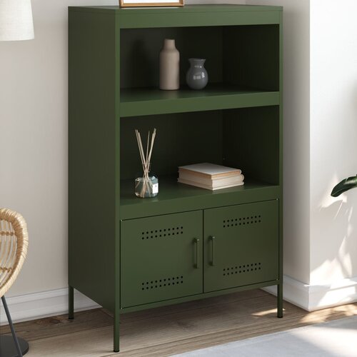 Furnova Visoka omara olivno zelena 68x39x113 cm jeklo, (21918530) Slike