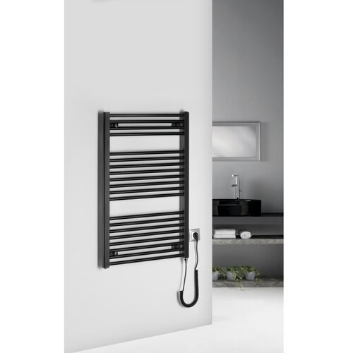 Aqualine kupatilski električni radijator direct-e 400W 96x60 cm mat crne boje Slike