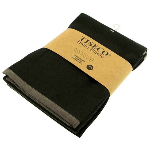 Tiseco Home Studio set s 3 crna pamučna ručnika, 50 x 70 cm Cijene