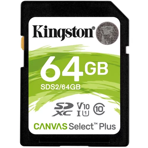 Kingston Spominska kartica Canvas Select Plus SDXC Class 10 UHS-I U1, 64 GB