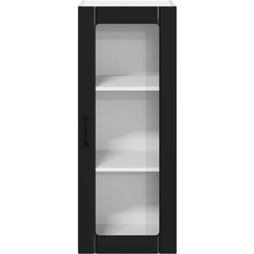  Zidni stakleni ormarić Lucca Crna 40 x 31 x 100 cm Slike