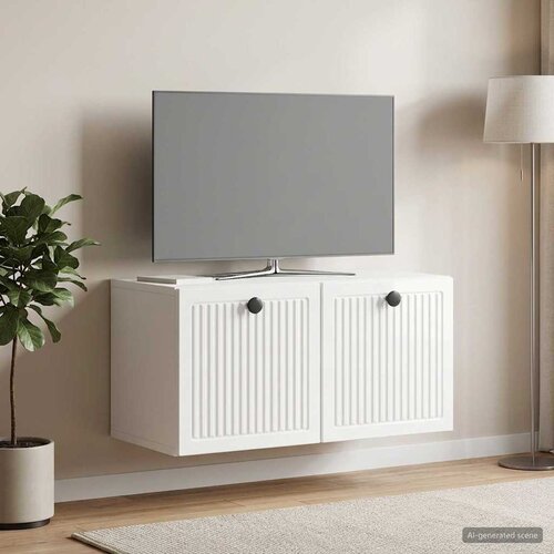 TV ormar za zid Zidne Bijela visokog sjaja 59,5 x 31 x 30 cm Cene