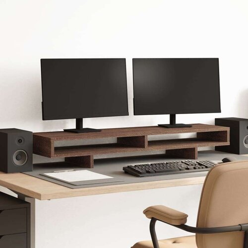 vidaXL Stalak za monitor boja hrasta 100x27x15 cm konstruirano drvo Cijene