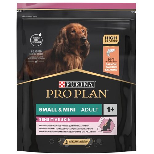 Pro Plan Small&Mini, Sensitive Skin, OptiDerma, bogato lososom, 700 g Cene