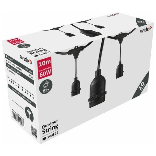 Avide Kabel sa 10 sijaličnih grla E27, dužina 10 met., Outdoor - Outdoor E27 String 10m Cijene