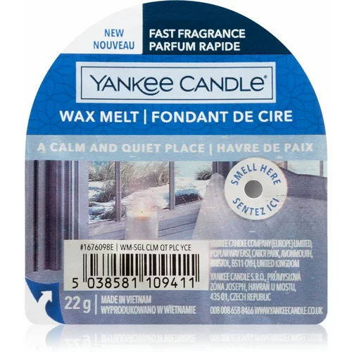 Yankee Candle a calm & quiet place dišeči vosek 22 g unisex