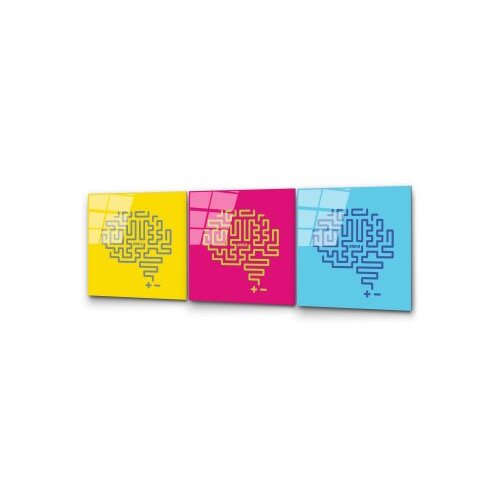 Wallxpert dekorativna slika od kaljenog stakla (3 komada)uv 851 50 x 50 Slike