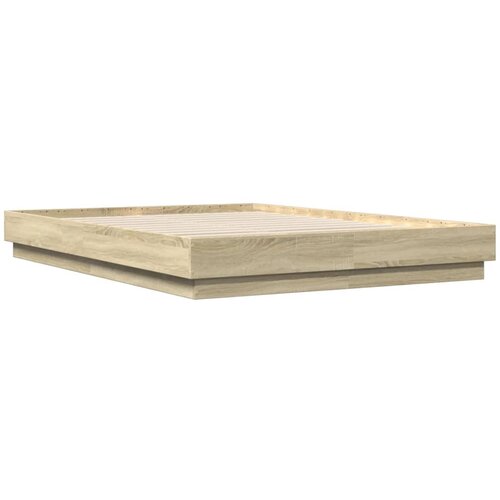  Okvir za krevet boja hrasta 150x200 cm konstruirano drvo Slike