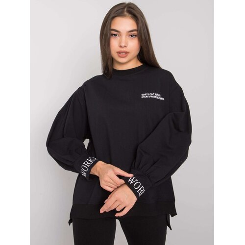 Fashion Hunters Black cotton sweatshirt Slike