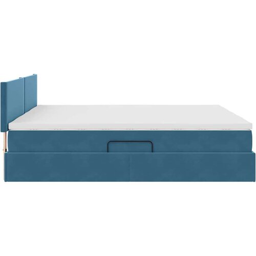  Krevet s od storage s madracem Tamno plava 100 x 200 cm - Tamno plava 200 x 200 cm Gladak dizajn Slike