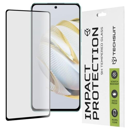 Techsuit 111D Full Cover / Full Glue Glass za Huawei nova 10 SE - črno Cene