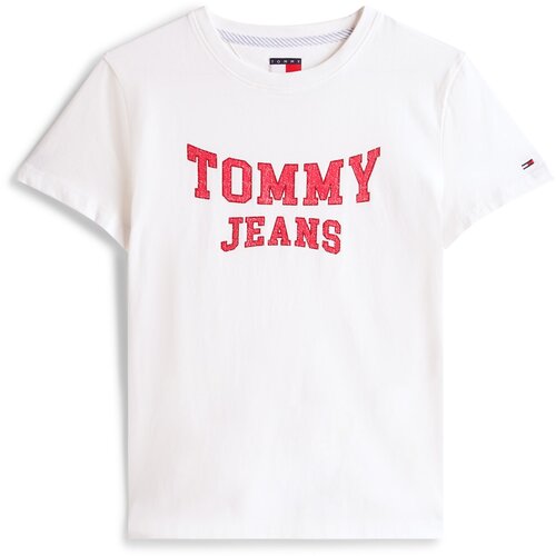 Tommy Jeans Majica 'VARSITY' rdeča / bela Cene