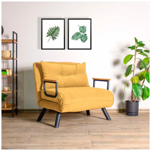 Atelier Del Sofa Sando Sofa na razvlačenje za jednu osobu, senf Cene