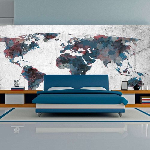  Tapeta XXL - World map on the wall 550x270 Slike