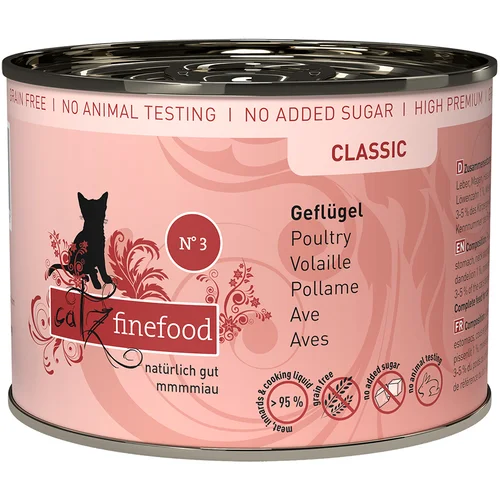 catz finefood Varčno pakiranje 12 x 200 g - Perutnina