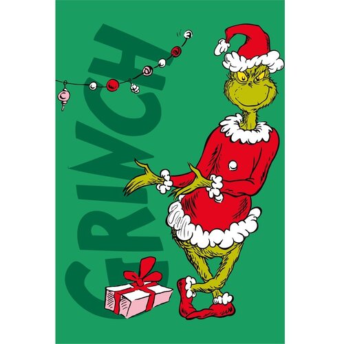 Jerry Fabrics Zelena deka za bebe od mikroflanela 100x150 cm Grinch &amp;ndash; Slike