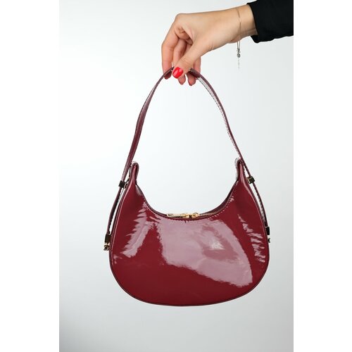 LuviShoes SUVA Burgundy Patent Leather Women's Handbag Slike