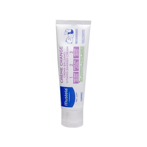 Mustela B&amp;eacute;b&amp;eacute; Vitamin Barrier Cream krema za otro&amp;scaron;ko kožo proti nastanku ranic 50 ml za otroke Slike