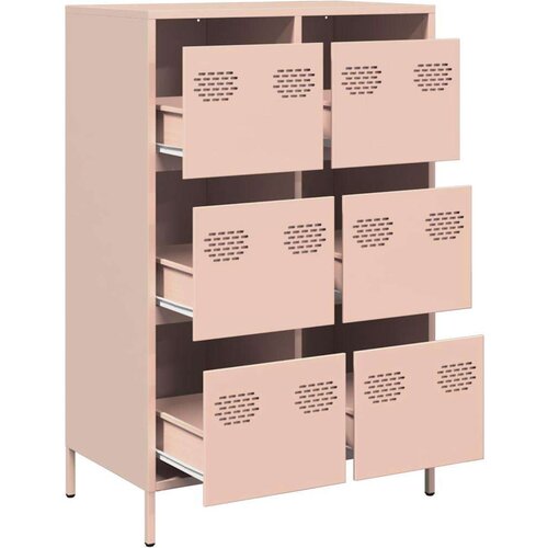 VidaXL Visoka omara roza 68x39x101,5 cm jeklo Slike