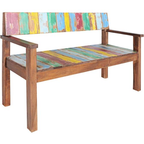 VidaXL klupa od masivnog obnovljenog drva 115 cm Slike