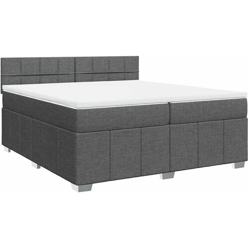 Maison Chic Box spring postelja - Vzmetna postelja z vzmetnico temno siva 200x200 cm blago SL24658, (21890234) Cene