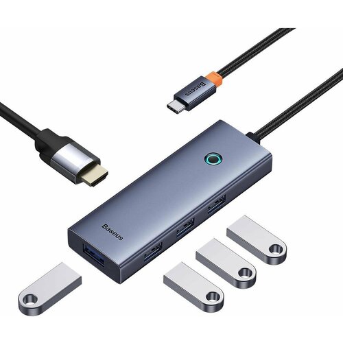 Baseus 6v1 UltraJoy 6-portno vozli&scaron;če ( USB-C do 1xHDMI4K@30Hz + 3xUSB 3.0 + 1xPD +RJ45) Cene