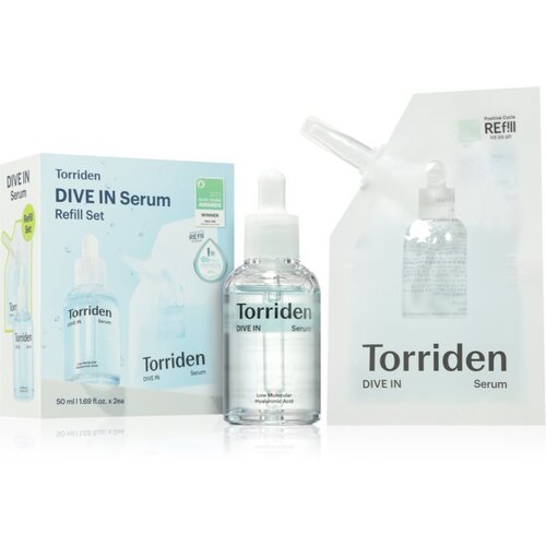 Torriden Dive In Serum Refill Set intenzivno vlažilni serum za osvetlitev kože + nadomestno polnilo 2x50 ml Slike