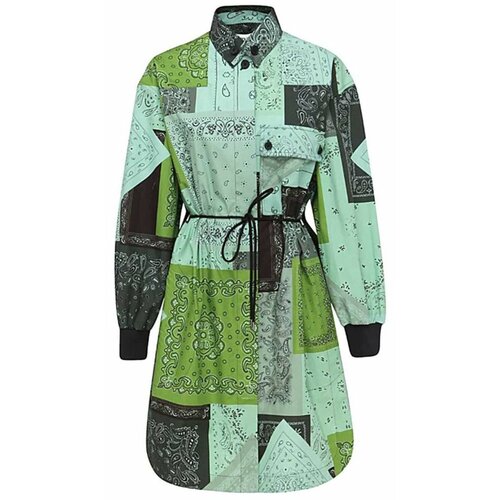 Kenzo - - Zelena midi košulja-haljina Cene