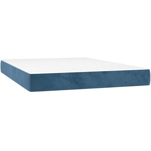 VidaXL Krevet s oprugama i madracem tamnoplavi 140x190 cm bar&amp;scaron;unasti Slike