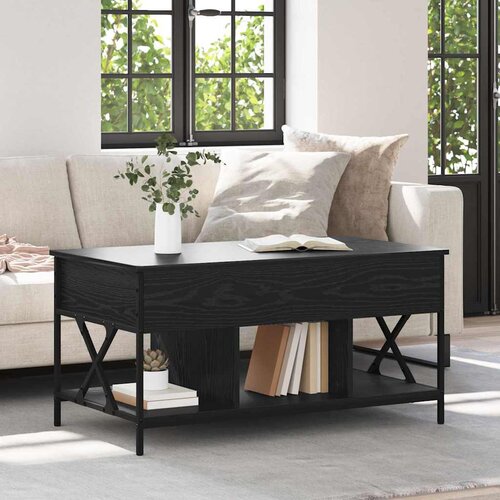 vidaXL Kava Stol Crni hrast 100 x 55 x 50 cm Konstruirano drvo Cene