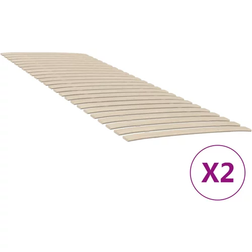 vidaXL Podnice za krevet s 48 letvica 2 kom 70 x 200 cm