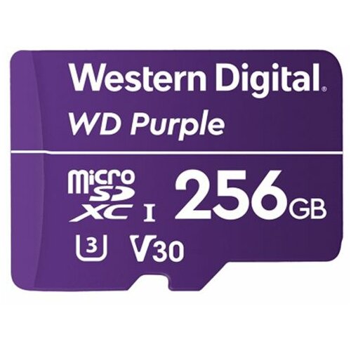 Western Digital Purple 256GB Surveillance microSDXC Class 10, UHS-I U1 WDD256G1P0A memorijska kartica Slike