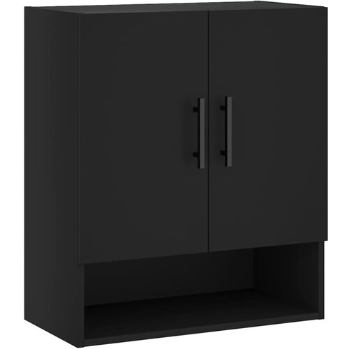 Maison Chic Stenska omarica - Zidna omarica črna 60x31x70 cm inženirski les iu105, (22062467) Slike