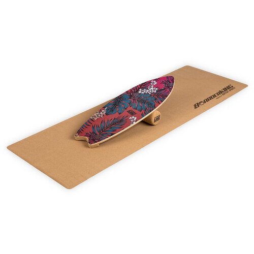 Boarderking Indoorboard Wave, deska za držanje ravnotežja, podložka, valj, les/pluta Slike