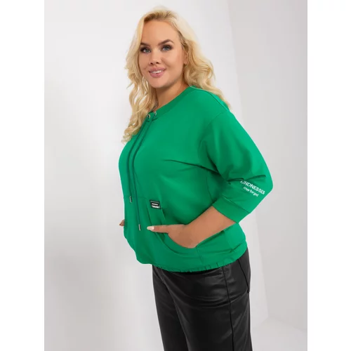 Fashion Hunters Green oversized blouse with pocket
