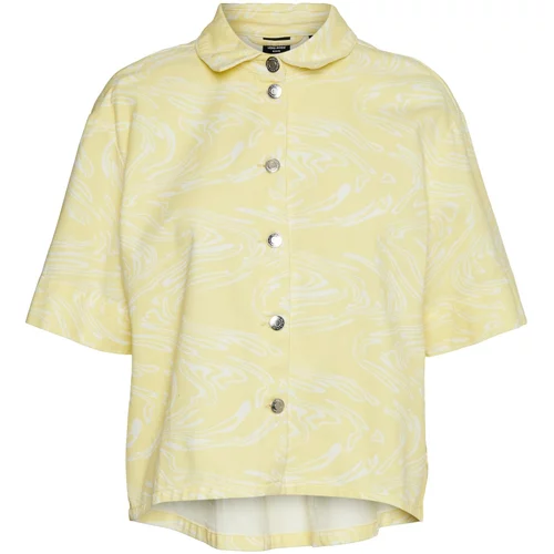 Vero Moda Bluza 'LITZY' žuta / bijela