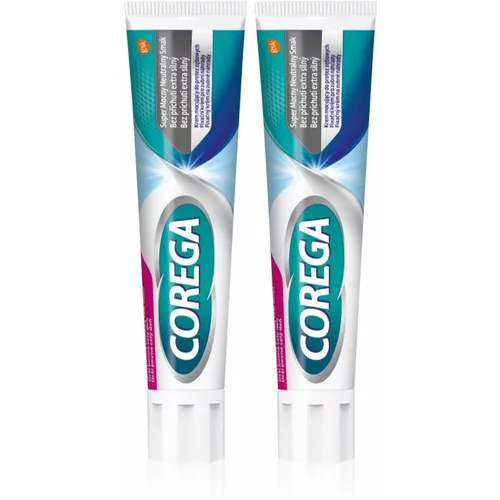 Corega Extra Strong No Flavour fiksacijska krema za zubnu protezu 2x70 g