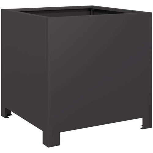 VidaXL Vrtne sadilice 2 kom crne 40x40x40 cm čelične Slike