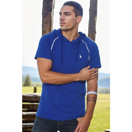 Dewberry T8570 HOODED MEN'S T-SHIRT-OUTDOOR SAX Cijene