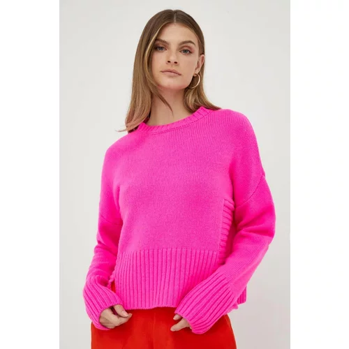 Pinko Vuneni pulover za žene, boja: ružičasta, topli
