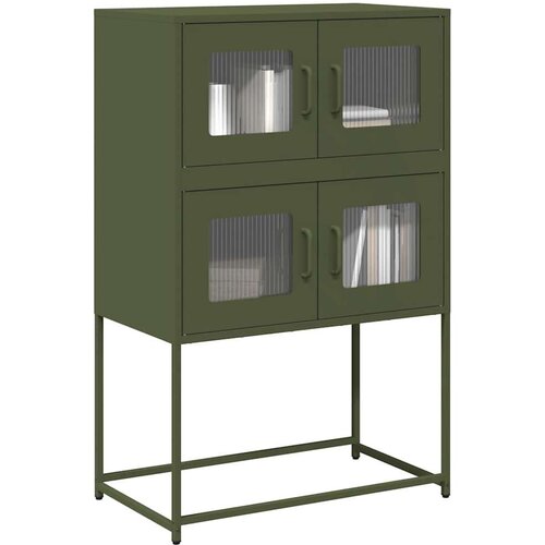 vidaXL Visoka ploča maslinasto zelena 68x39x107 cm čelik Cijene