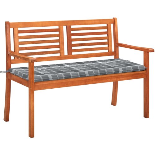 VidaXL Vrtna klop za 2 osebi z blazino 120 cm trden evkaliptus Slike