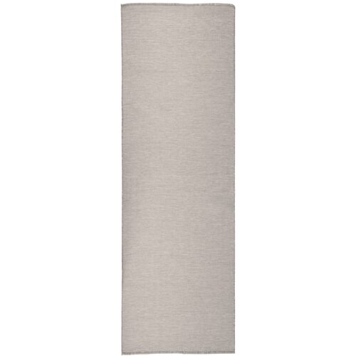 vidaXL Vanjski tepih ravnog tkanja 80 x 150 cm sivo-smeđi Cijene